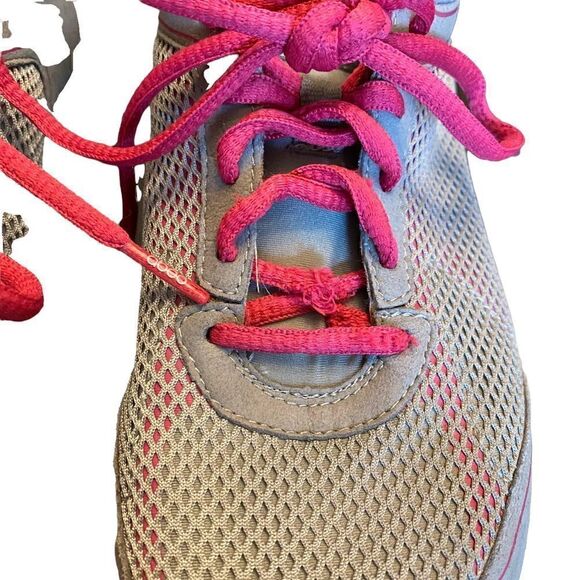 ABEO Lite Sz 8.5 Gray & Pink Mesh Breast Cancer Logo Running Sneakers - Picture 4 of 10